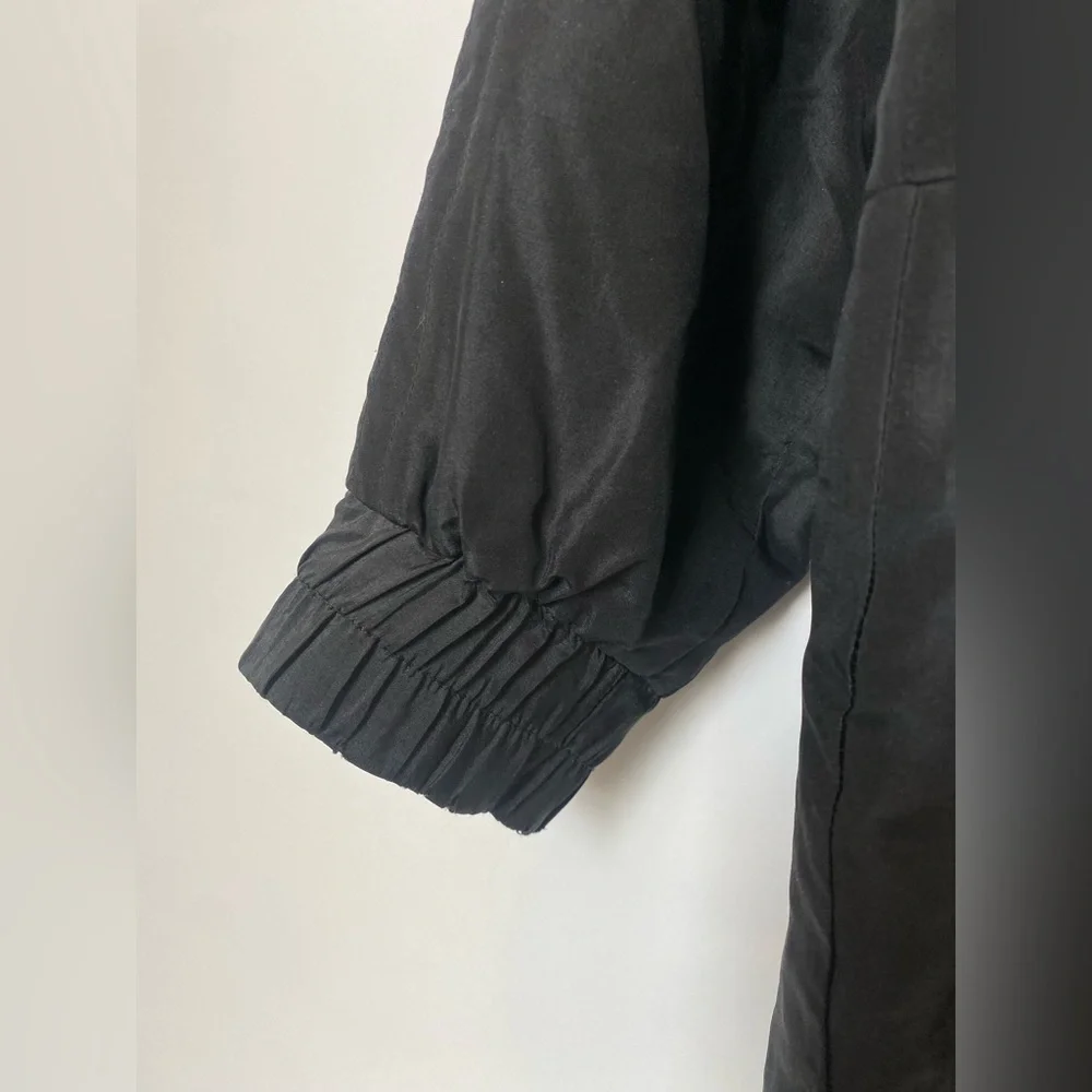 J. Peterman Silk‎ Oversized Overcoat Size Medium Black - Picture 4 of 10